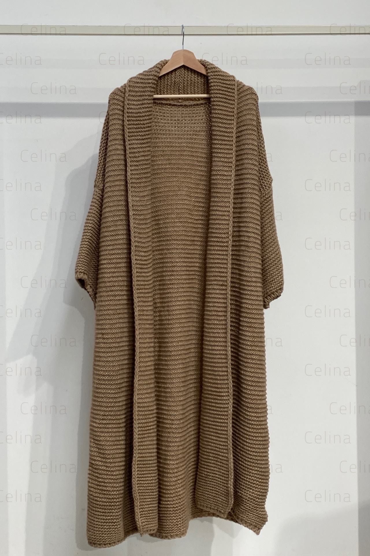 Cardigan punto grueso maxi