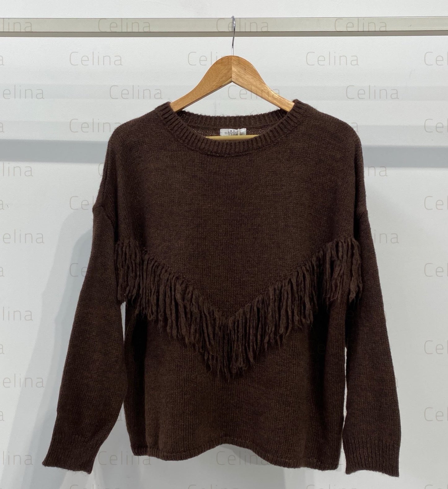 Jersey punto detalle fleco pecho