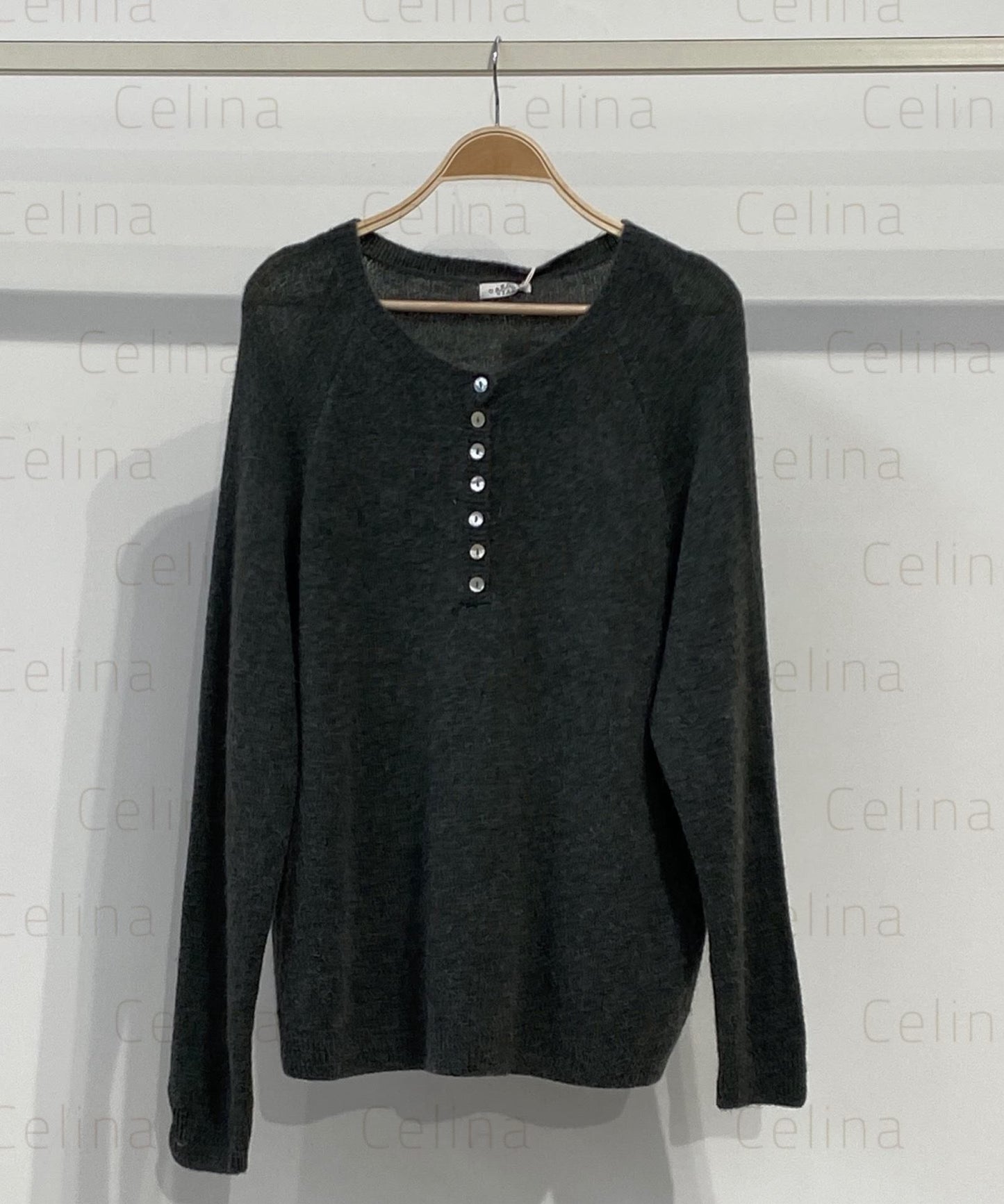 Jersey cuello caja botones