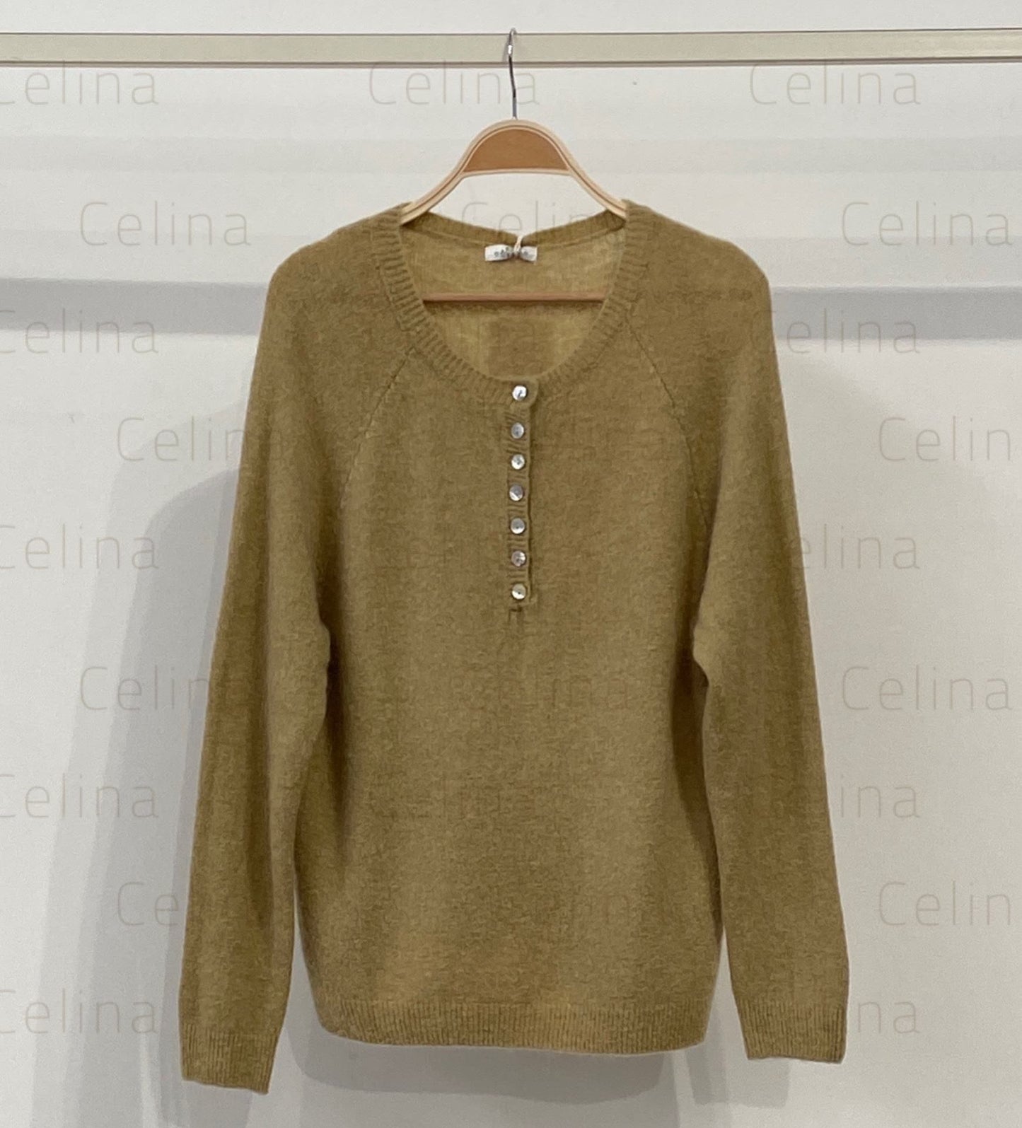 Jersey cuello caja botones