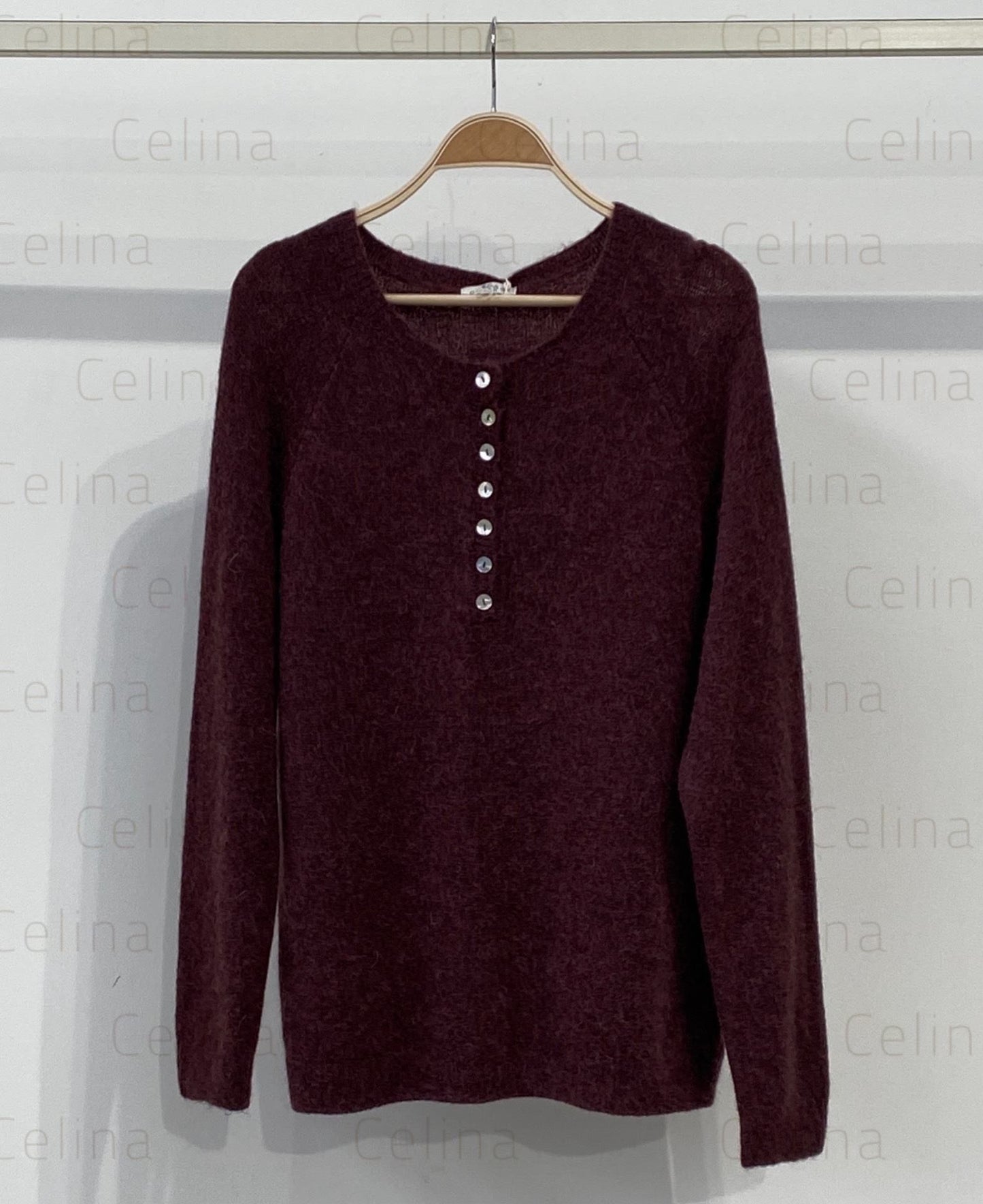 Jersey cuello caja botones