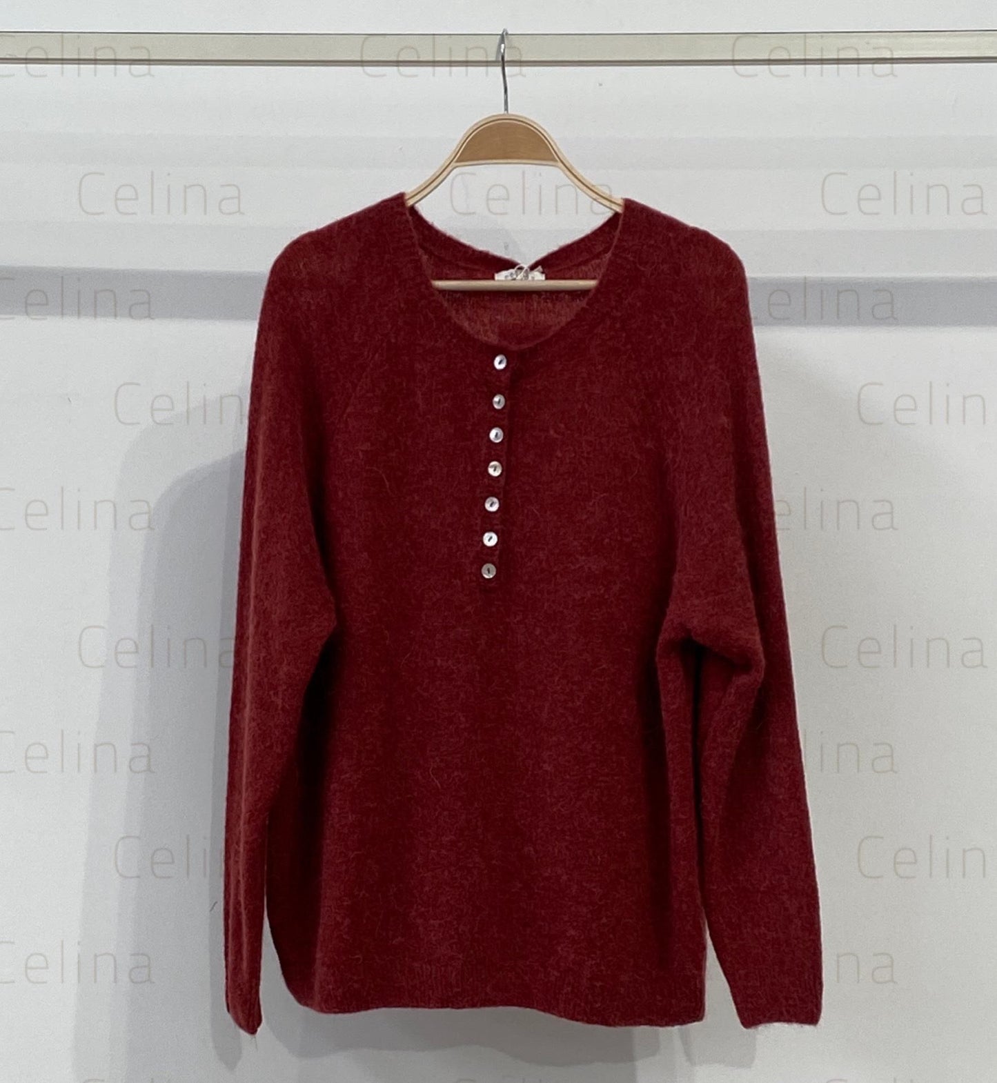 Jersey cuello caja botones