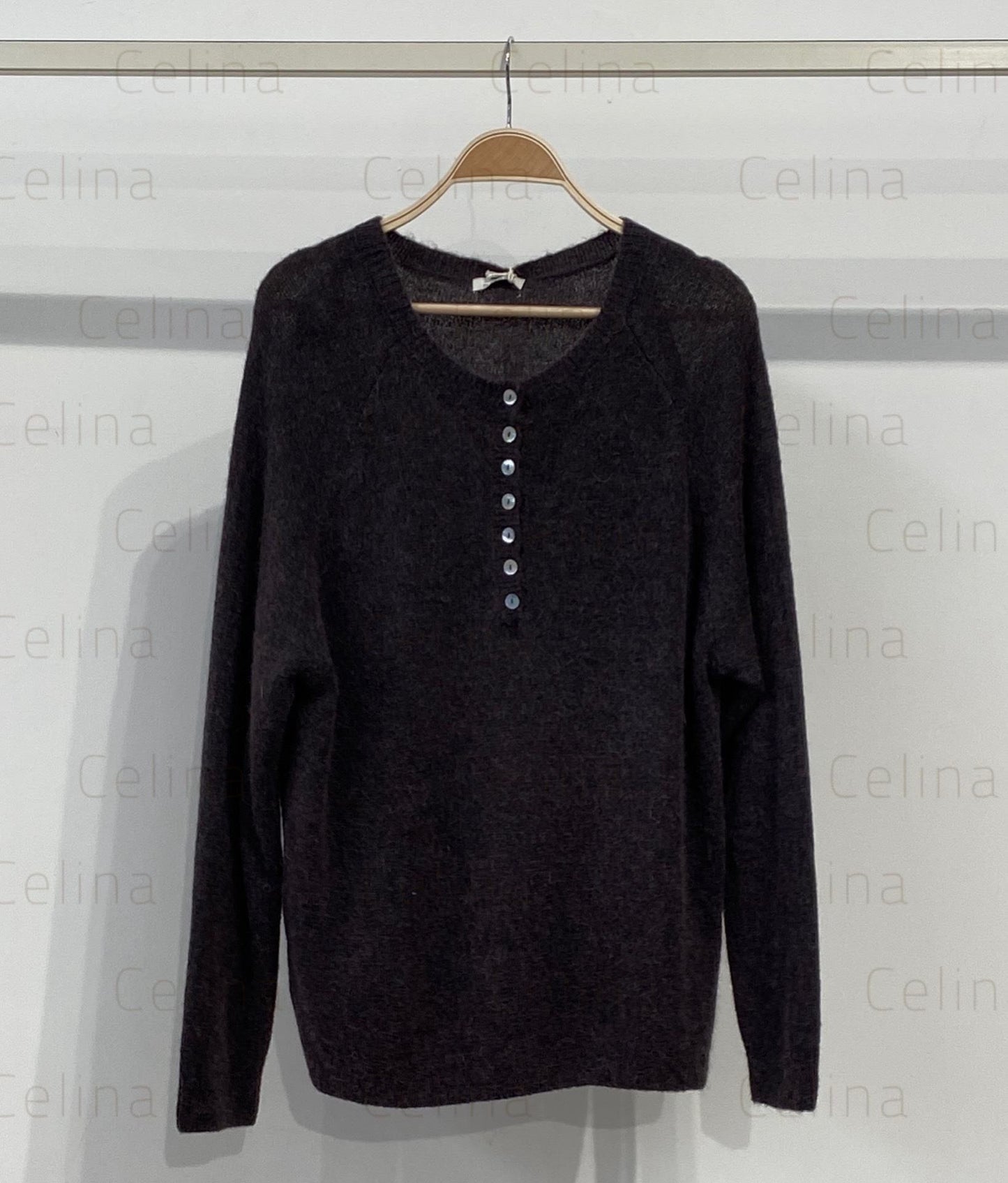 Jersey cuello caja botones