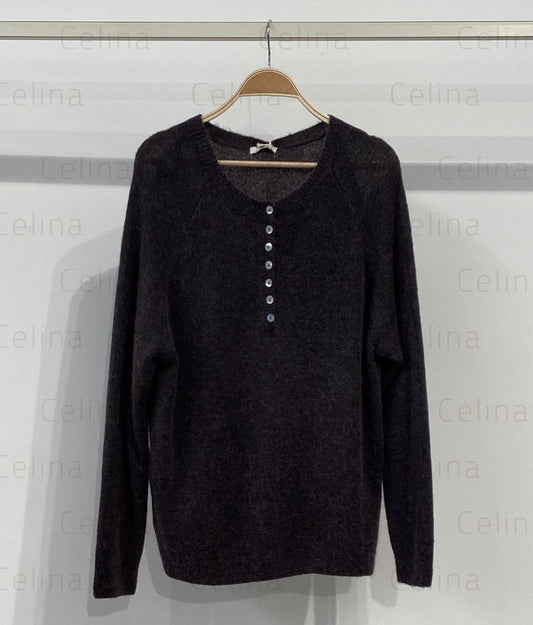 Jersey cuello caja botones