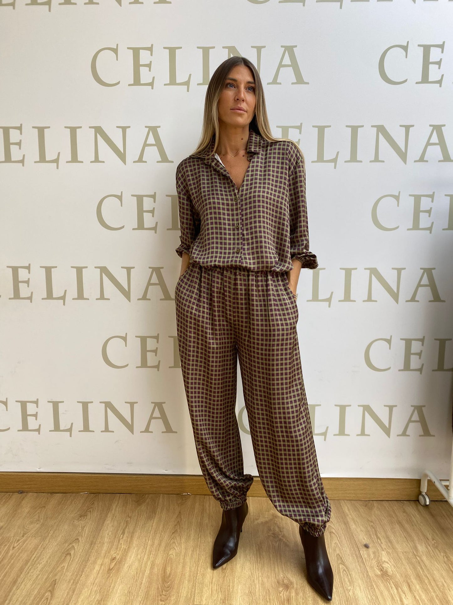 VICHY -  BOMBACHO ESTAMPADO SATINADO