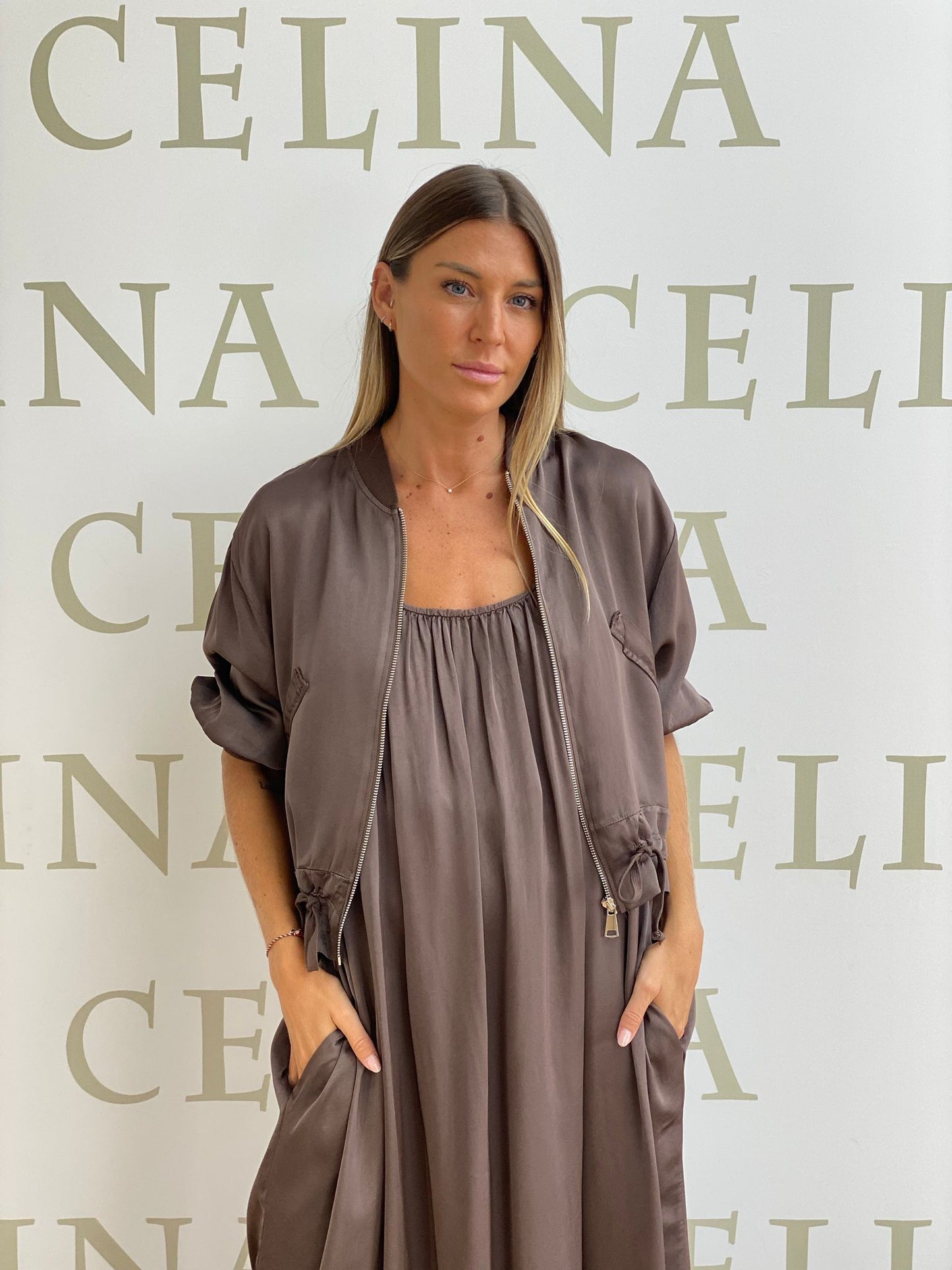 LYON - BOMBER LISO SATINADO