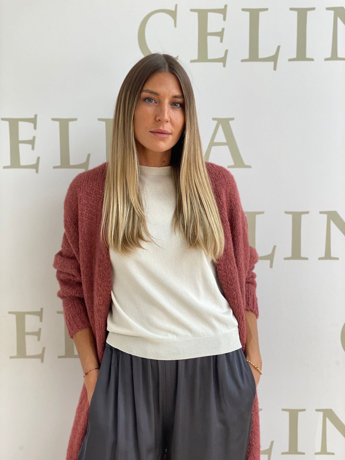 Cardigan punto básico