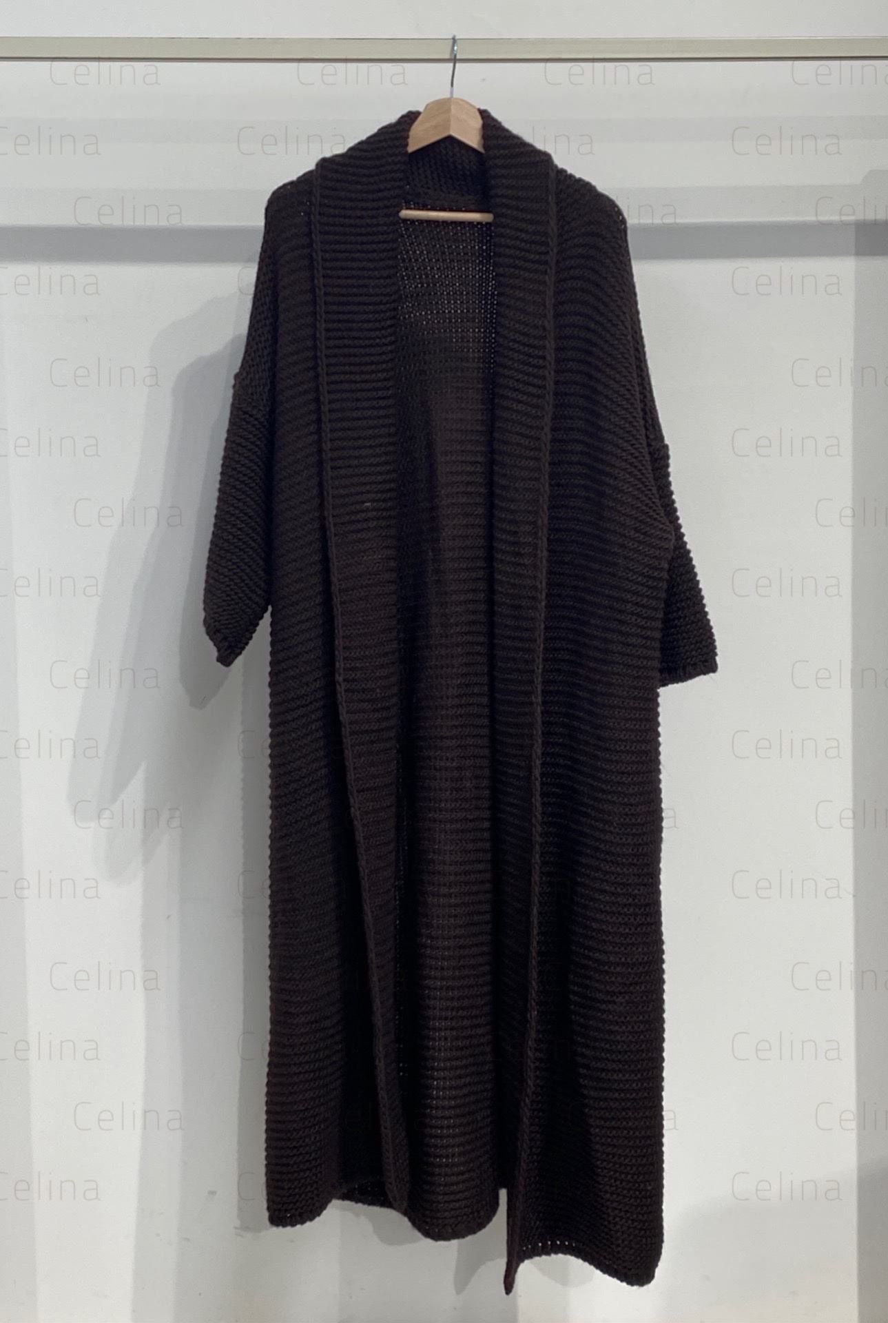 Cardigan punto grueso maxi