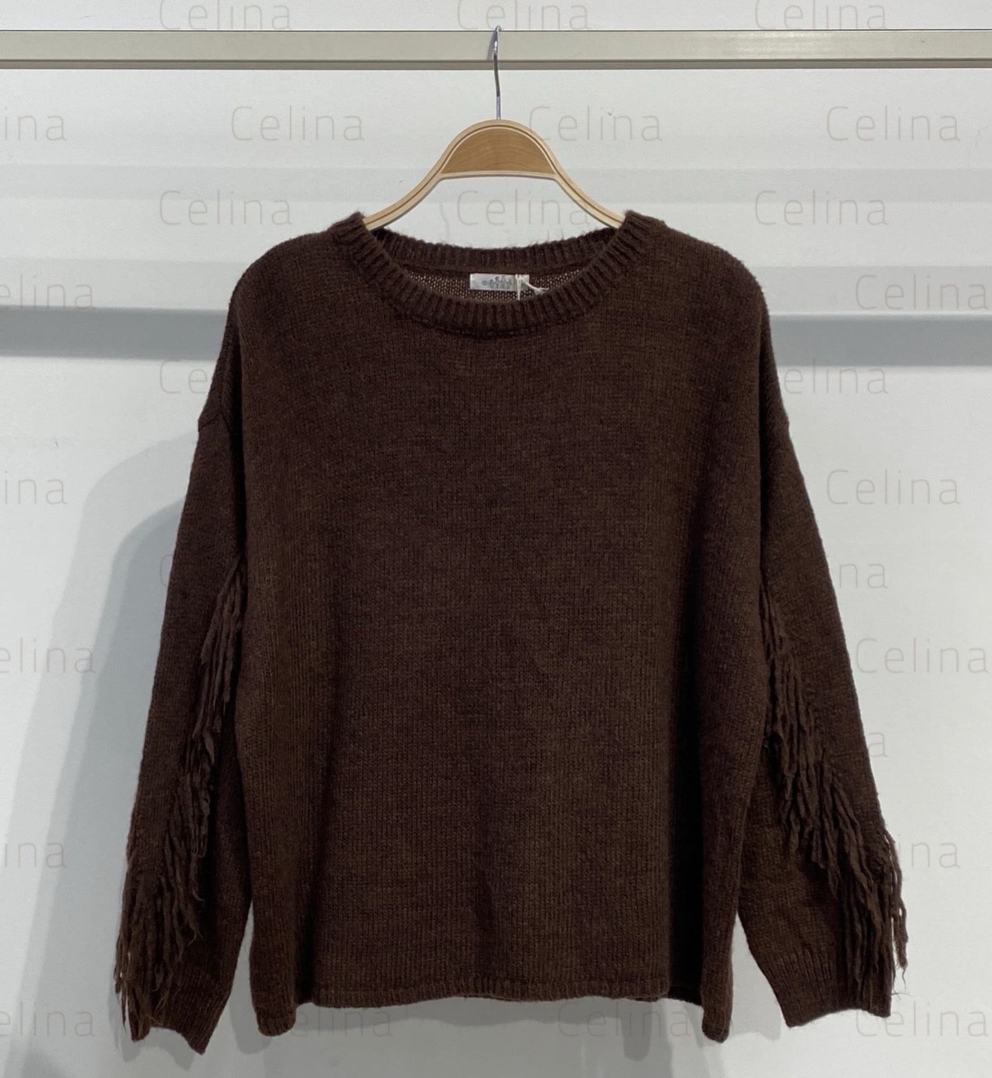 Jersey punto detalle fleco espalda