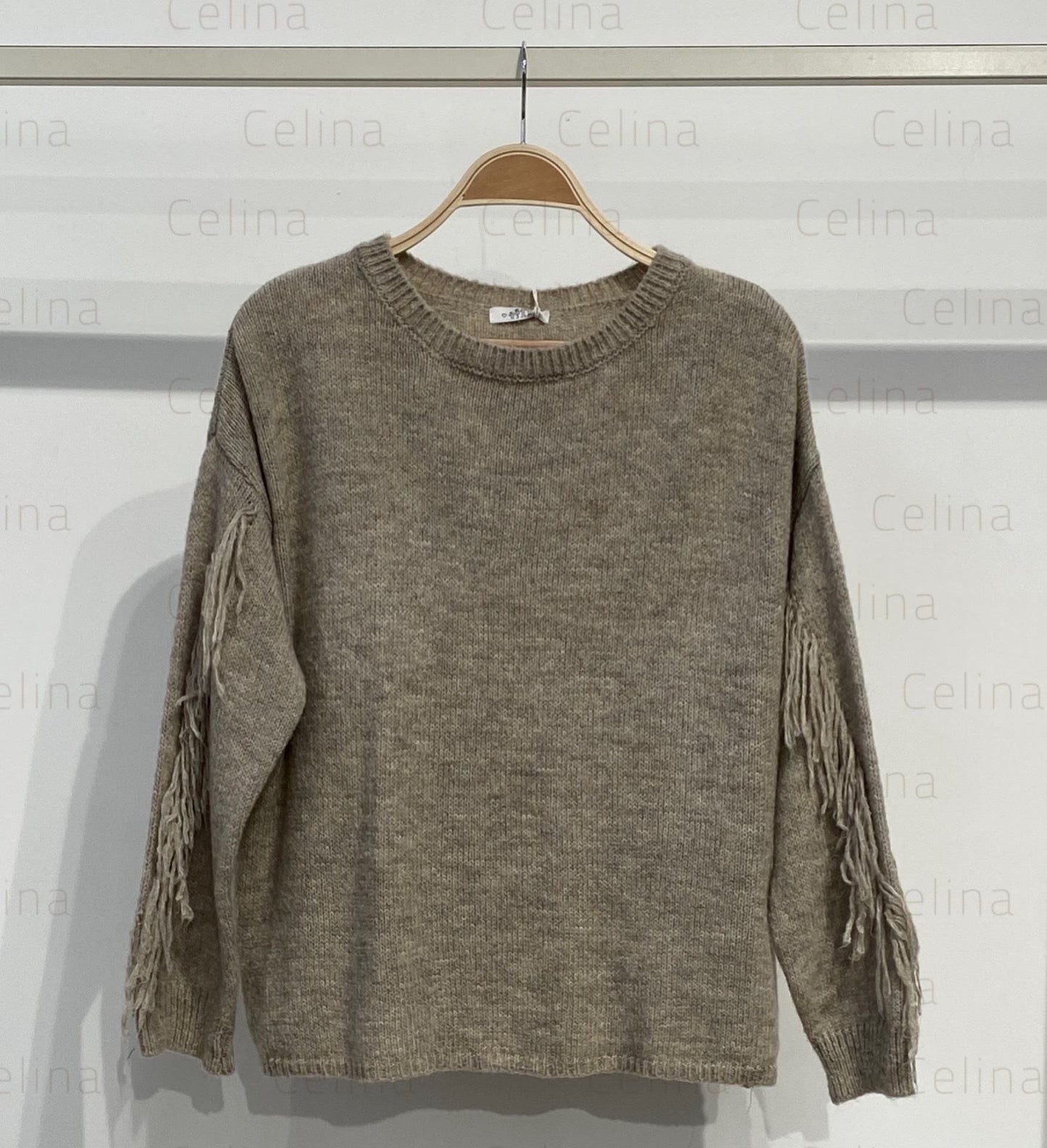 Jersey punto detalle fleco espalda