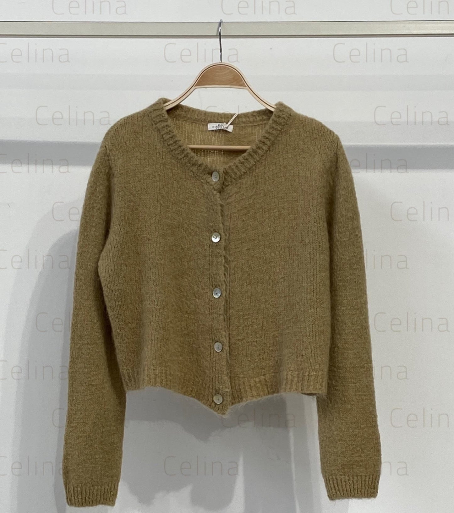 Chaqueta mohair cuello caja