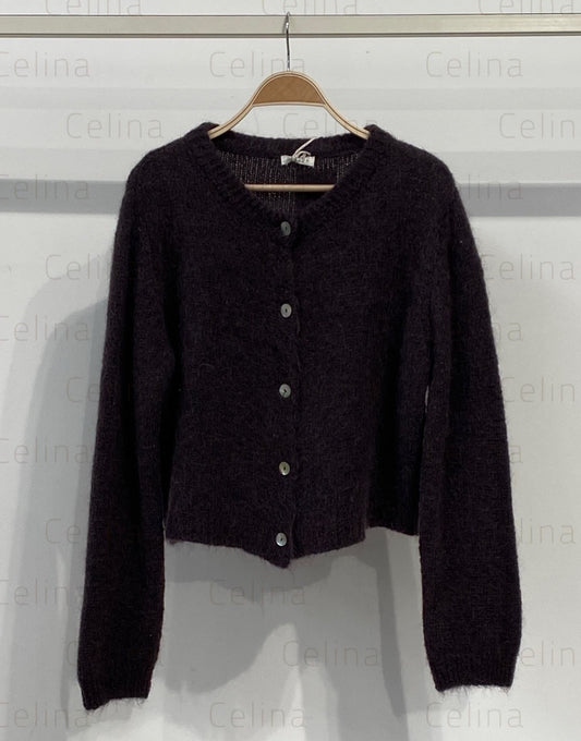 Chaqueta mohair cuello caja